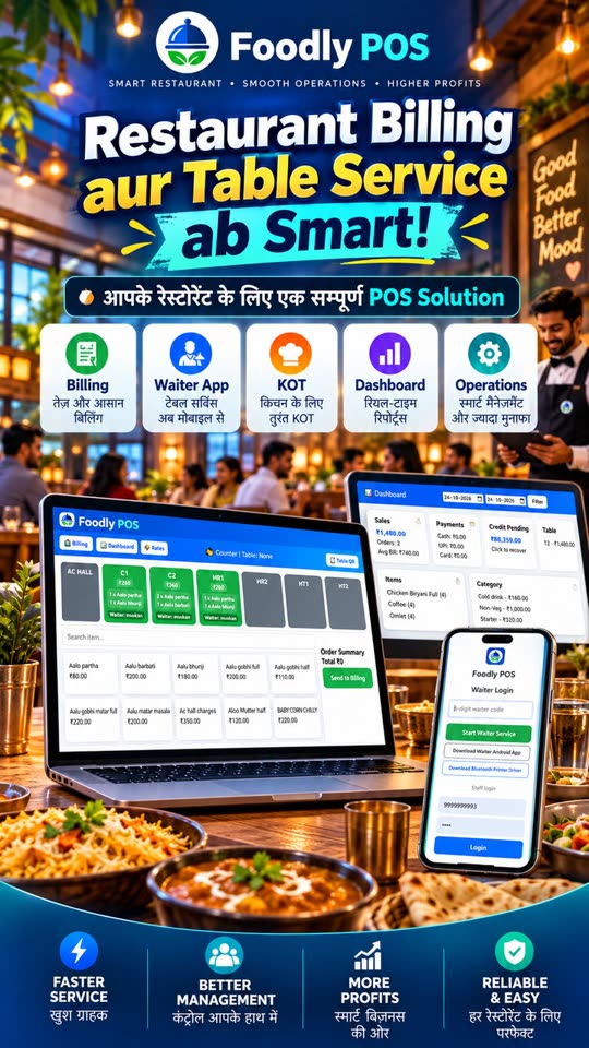 Restaurant Billing and Waiter App Demo video thumbnail